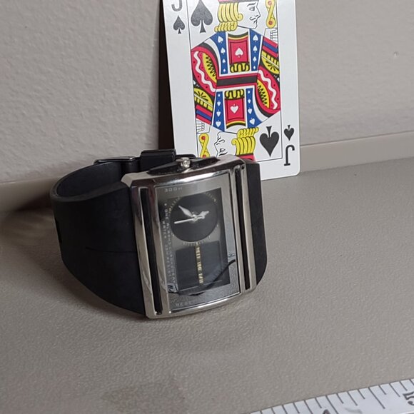 Untested Oshen Black And Silver Tone Digital Watch - Picture 5 of 7